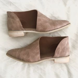 Light Rose Pink Ankle Booties